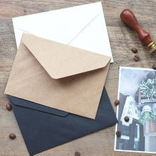 50pcs/set Vintage  Brown White black Kraft blank mini paper window envelopes wedding invitation envelope /gift envelope/3 color 2024 - buy cheap