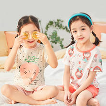 2021 Summer Kids Pajamas Sets Boys Sleepwear Pyjamas Children's Pajamas Suit Baby Girl Clothes Short Sleeve Girls Pijamas 2024 - buy cheap