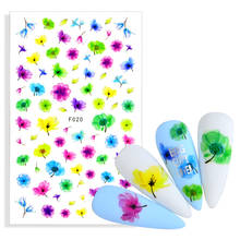 2022 New Arrival Nail Sticker Blooming Flower Butterfly Ultra-thin Adhesive Decal For Nails Art Decorations Manicure Accessories 2024 - buy cheap