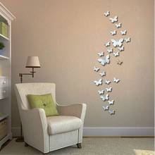 Butterfly Mirror Wall Sticker 12 pcs Acrylic DIY 3D Wall Decor Stickers Living Room Decoration Home Wall Stickers for Kids Room 2024 - buy cheap