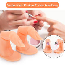 5 pçs profissional falso prego arte dedo prática modelo manicure formação mão falsa gel polonês ferramentas de exibição pasteable dedos 2024 - compre barato