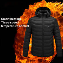 Hiking Down jacket USB Electric Heating Jacket Men Parka Winter Outdoor Windproof Waterproof thermal heating coat cotton clothes 2024 - buy cheap