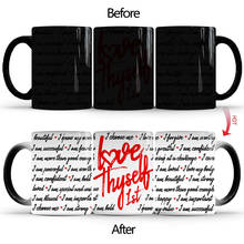 Red Heart English Alphabet Coffe Cups and Mugs 350ml Color Change Ceramic Tea Milk Mug Creative Birthday Gift For Wife 2024 - buy cheap