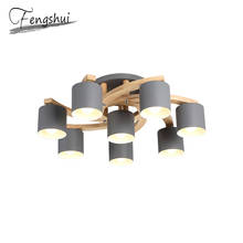 Modern Iron Wood Ceiling Lighting LED Ceiling Light Fixture Indoor Decor Dining Living Room Bedroom Hotel kitchen Ceiling Lamp 2024 - buy cheap