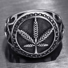 2021 Hot Silver Color Punk Palm Leaf Hollow Rings For Women Men Statement Female Male Jewelry Hip Hop Party Accessories Gifts 2024 - buy cheap