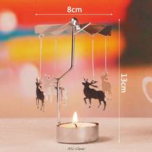 Hot Selling Fashion Rotary Spinning Tealight Candle Metal Tea light Holder Carousel Home Decor Gift 2024 - buy cheap