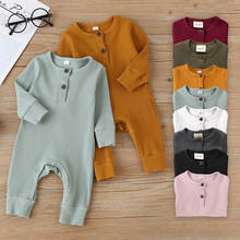 Unisex Newborn Baby Clothes Striped Baby Boy Winter Clothes Cotton Infant Girl Clothes Romper Solid Color Jumpsuit New Born Item 2024 - buy cheap