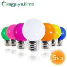 Цветная светодиодная лампа Kaguyahime E27, 5 шт., 3 Вт, E27, 220 В, SMD 2835, RGB, Точечный светильник G45 2024 - купить недорого