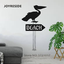Joyreside tropical pé adesivos de parede praia palavras decalques de parede para casa sala de estar decoração de parede de vinil design tropical wm454 2024 - compre barato