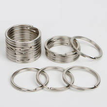 Anel de chave de prata 1.6x30mm, anel redondo de prata, conexão de anel em liga metálica, sacos de sapatos, fivelas de cinto diy, 20 peças 2024 - compre barato