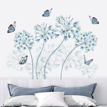 60*90cm 3D Dandelion PVC Wall Sticker Flower for Living Room Bedroom Bathroom Home Decor Poster Wallpaper Removable 2024 - buy cheap