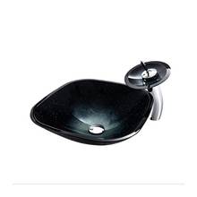 Home Toilet Tempered Glass Wash Basin Bathroom Sink Countertop Washbowl Black Art Basin Set Ecleaning  Basin + Faucelt +Drainer 2024 - buy cheap