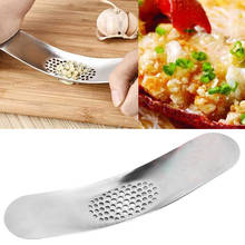 Stainless Steel Garlic Press Rocker Home Kitchen Garlic Crusher Squeezer Slicer Soft Silicone Peeler for Kitchen Gardget 2024 - buy cheap