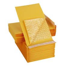 Business Supplies Mail Bag Bubble Envelope 10 Pcs/lot Yellow Size Kraft Thicken Shockproof Express Packaging Brand Name Model 2024 - buy cheap