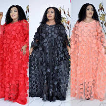 Новые африканские платья для женщин Дашики свободное Африканское платье африканская одежда с вышивкой халат абайя Дубай мусульманское длинное модное платье 2024 - купить недорого