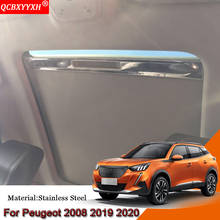 Estilo do carro interior do carro skylight alça quadro lantejoulas capa adesivos automóveis acessórios apto para peugeot 2008 2019 2020 2024 - compre barato