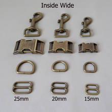 15mm 20mm 25mm Metal D Ring Side Release Buckle Belt Loop Hook Hardware For Bag Cat Dog Collar Paracord Lobster Clasp Accessory 2024 - buy cheap