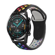 Ремешок силиконовый для Galaxy Watch 3 Band, Воздухопроницаемый браслет для часов Correa Amazfit GTS 2, Huawei Watch GT, 20 мм 22 мм 2024 - купить недорого