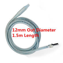 1PCS*1.5m Long Kitchen Toilet Flexible Drain Bending Pipe Cleaner Extension Spring With Connector For Sewer Cleaning Machine 2024 - buy cheap