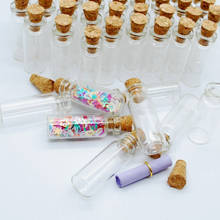 Hot 10pcs Mini Cheap Clear Glass 1ml Cork Stopper Bottle Mason Wishing Bottles Ornaments Candy Diy Decoration Containers Jars 2024 - buy cheap