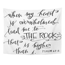 Verse My Rock Bible Christian Quote Scripture Heart Tapestry Home Decor Wall Hanging for Living Room Bedroom Dorm 60x80 Inches 2024 - buy cheap