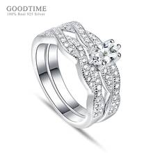 Fashion Women Ring Pure 925 Sterling Silver Ring Zirconia Rhinestone Wedding Rings Jewelry Accessories For Bride Party 2024 - buy cheap