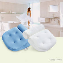 Travesseiro para banheira, travesseiro poderoso com 4 travesseiros por sucção para banheira 3d de fibra de poliéster 2024 - compre barato