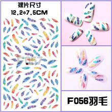 10pcs Abstract Feather Line Nail Sticker Nail Art Sticker Brand Designer Nail Art Repair Decorative Decal Set 2024 - buy cheap