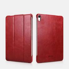 icarer for Apple iPad Pro 12.9 inch (2018) Vintage Series Genuine Leather Folio Case Retro Cowhide Leather Flip Protective Cover 2024 - buy cheap