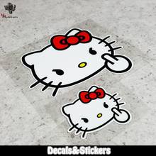 NO.LN162 Cartoon Cute Cat 3M Material Reflective Stickers MOTO GP Car Sticker Decals Racing Stickers Motorcycle 2024 - buy cheap