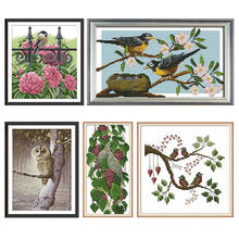 Joy Sunday Birds' Expectation Stamped Embroidery Needlework Print 11CT 14CT Counted Patterns Crafts Home Decor Cross Stitch Kit 2024 - купить недорого