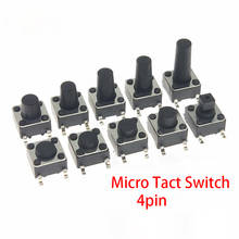 50PCS SMD 4PIN 6x6x4.3/5/6/7/8/9/10 mm Micro Tact Switch 0.5A 50V Push Button Switches 6x6x4.3mm 6x6x5mm 6x6x6mm 6x6x7mm 6x6x8mm 2024 - buy cheap