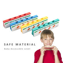 Armónica para principiantes, con 4 agujeros, llave de C, azul/amarillo/verde/rojo, regalo de Navidad para niños 2024 - compra barato