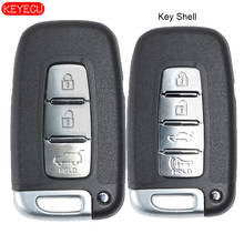 KEYECU New Uncut Remote Key Shell Case Fob 3/4 Button for Hyundai Equus Genesis Veloster 2024 - buy cheap