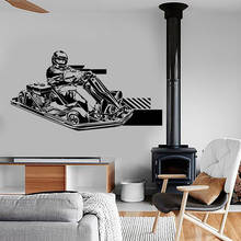 Arte Da Parede Do Vinil Decalque Kart Karting Corridas Superkart Velocidade Adesivos de Carro Crianças Meninos Quarto Playroom Quarto de Adolescente Em Casa Decoração S659 2024 - compre barato