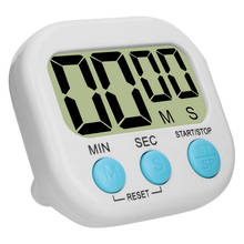 Temporizador Digital LCD magnético para cocina, alarma de Cuenta atrás con soporte, blanco, práctico, 4 colores 2024 - compra barato
