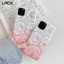 Чехол LACK с блестящими цветами розы и градиентом для iphone 12 11 Pro MAX 7 8Plus X XS XR 12mini, мягкий силиконовый чехол 2024 - купить недорого