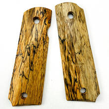 2Pieces 1911 Grips Natural Spalted Maple Wood Handle Grips Patch Custom Grips CNC Handle Grips 2024 - buy cheap