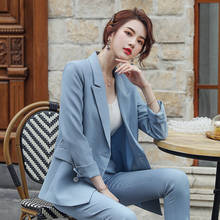 pants suits elegant woman suit new fashion temperament loose OL professional overalls two-piece double-breasted suit 2024 - buy cheap