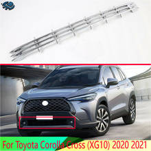 For Toyota Corolla Cross (XG10) 2020 2021 ABS Chrome Front Grille Accent Cover Lower Mesh Trim Molding Styling Bezel Garnish 2024 - buy cheap
