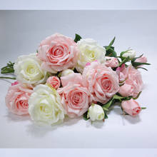 2 heads/bouquet Fake Roses Branch Flores High quality artificial flowers roses Plastic Silk Flower Bride for Home Wedding Decor 2024 - buy cheap