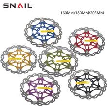 SNAIL 160/180/203mm Ultralight MTB Bike Six Nails Floating Disc Bicycle Brake Rotor 2024 - buy cheap