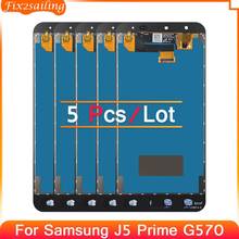 Tela lcd, 5 peças, para samsung j5 prime g570 g570f g570m, display touch screen para samsung galaxy j5 prime, montagem lcd 100% testada 2024 - compre barato