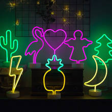 Lâmpada de led de modelagem com abacaxi., luz noturna para decoração, dia e natal, base, luz neon. 2024 - compre barato