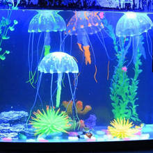 Artificial Jellyfish Fish Tank Aquarium Luminous Fake Jellyfish Glowing Effect Floating Jellyfish Landscape Decoration 2024 - buy cheap