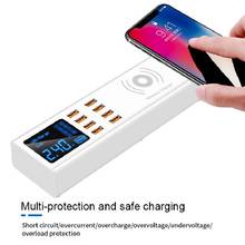 SS-309WD Mobile phone Intelligent wireless charger + 8usb Charging port for iphone ipad samsung 2024 - buy cheap