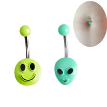 Miqiao 1pcs Hot Sale Stainless Steel Alien/smiley Belly Button Nail Exquisite Body Piercing Jewelry 2024 - buy cheap