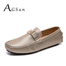 AGSan Gold Men Loafers Driving Moccasins Shoes Designer Flats Plus Size 48 47 Driving Loafers Lazy Shoes Comfortable Footwear 2024 - buy cheap