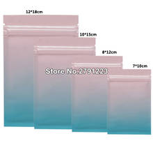 100x Colorful Aluminum Foil Bag Self Seal Zipper Ziplock Packing Food Bag, Pink Blue Green Retail Resealable Packaging Pouches 2024 - buy cheap