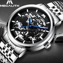 MEGALITH watch mechanical watch skeleton men top luxury stainless steel waterproof luminous Automatic Mechanical Watches 2019 2024 - buy cheap